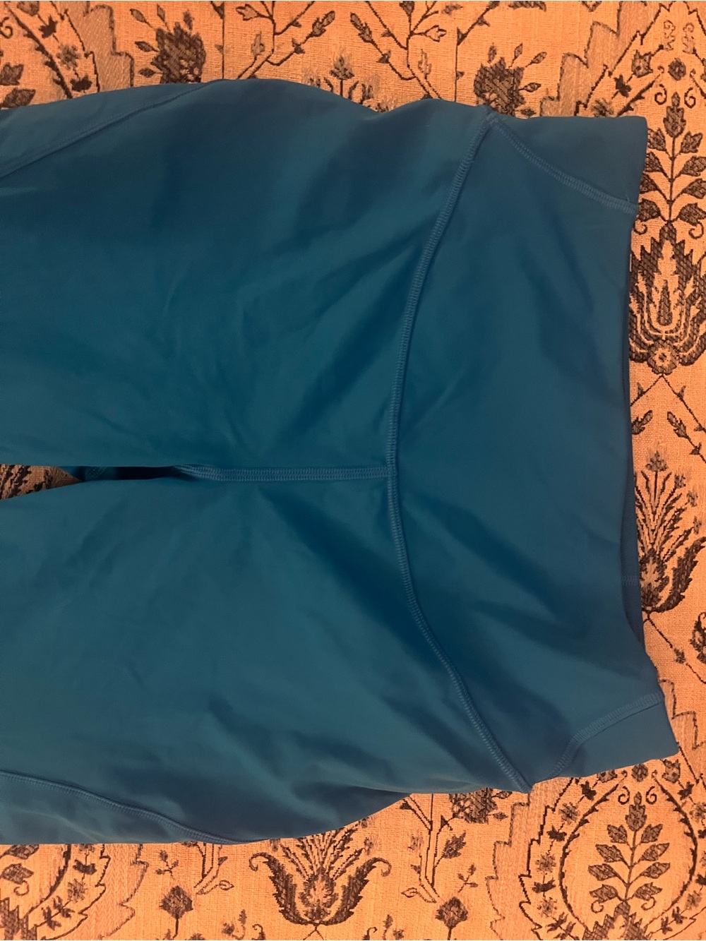 lululemon Fast and Free High-Rise Crop leggings teal shade size 8 - Picture 5 of 6